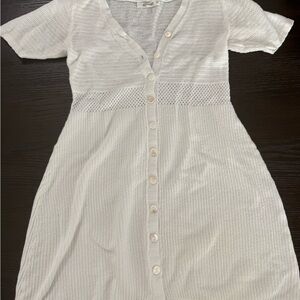 Missguided white Button-Up Knit Dress